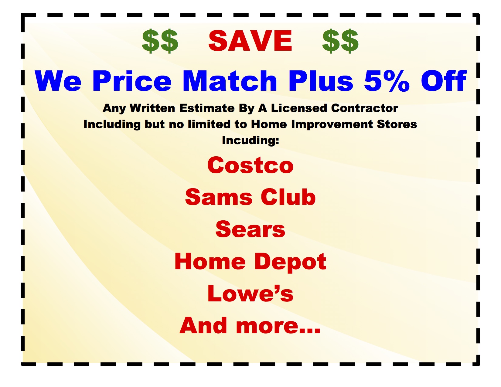 Price Match Coupon